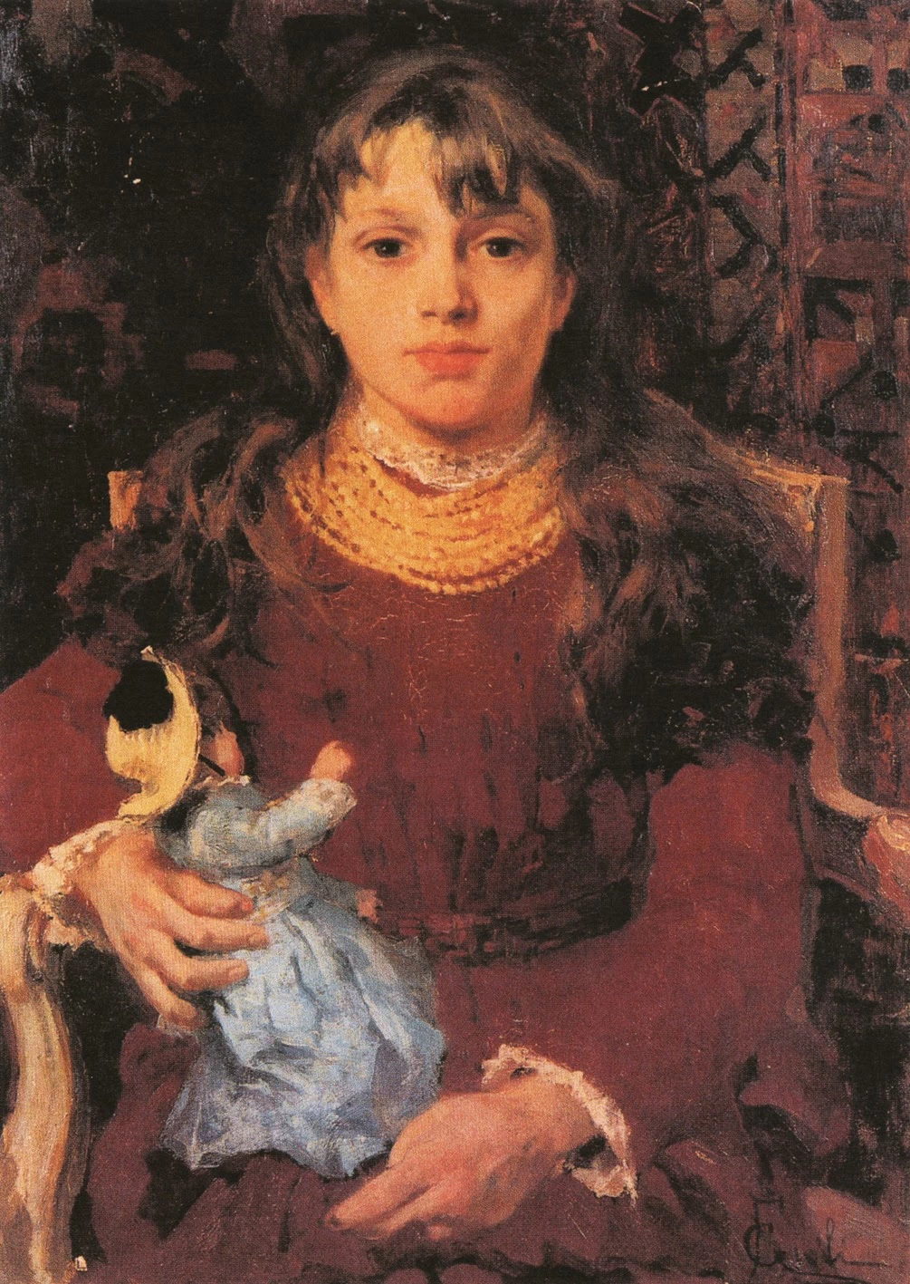 Fernanda Gioli con una bambola